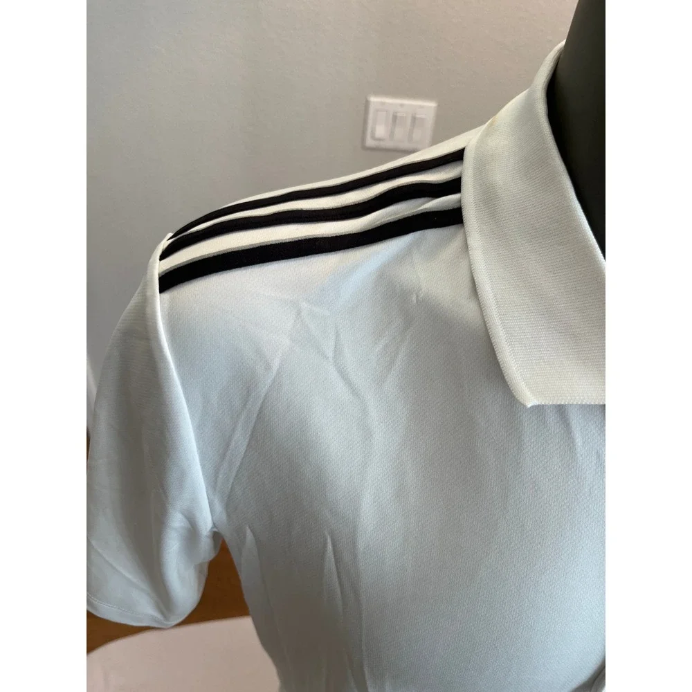 Sacramento Kings NBA Polo Shirt Mens M White Adidas Climacool Embroidered